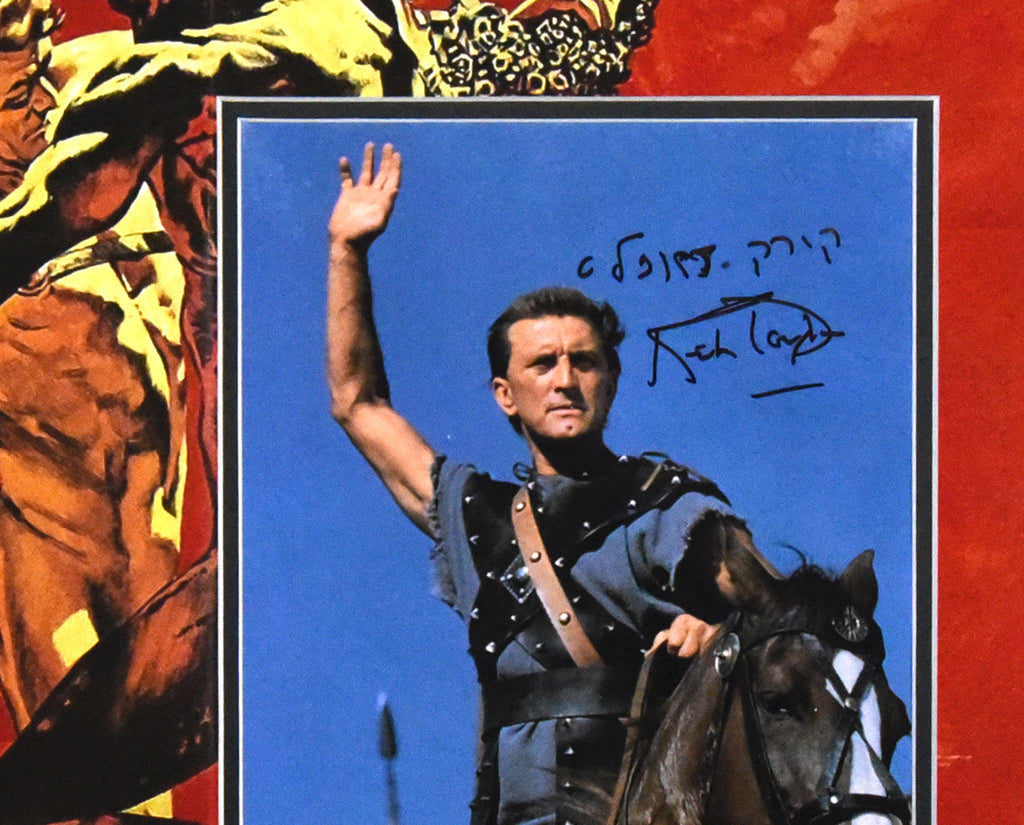 KIRK DOUGLAS autographed "Spartacus" 16x20 display