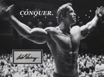 12x16 CUSTOM MAT display for Arnold Schwarzenegger autographed book page