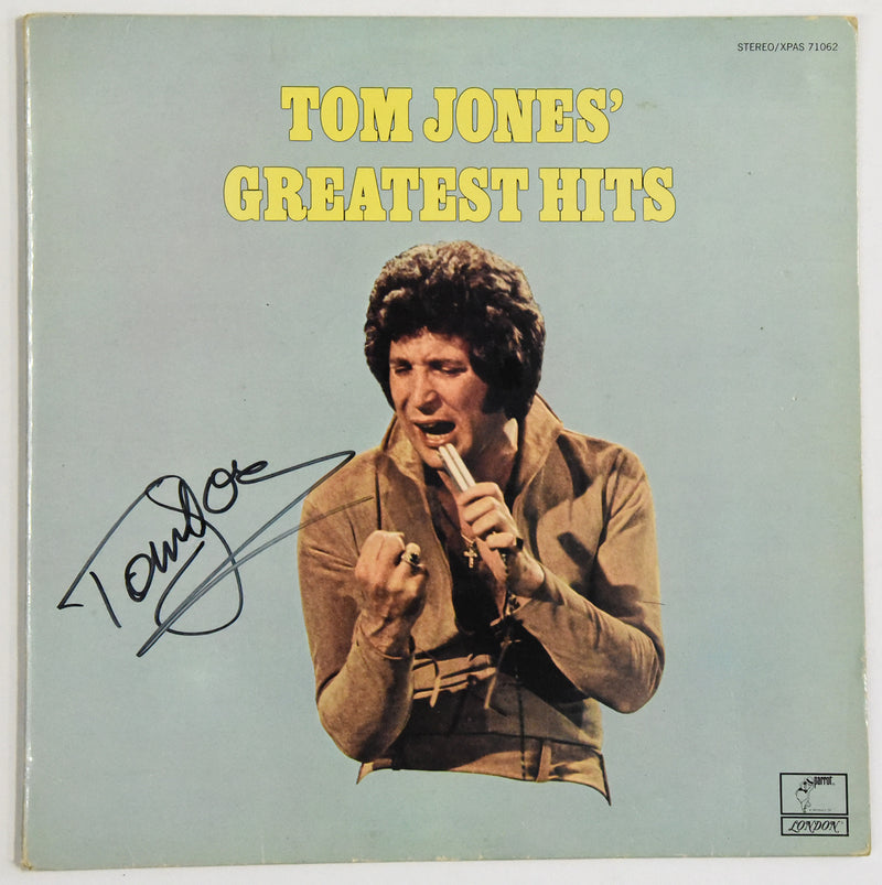 TOM JONES autographed "Greatest Hits" album cover