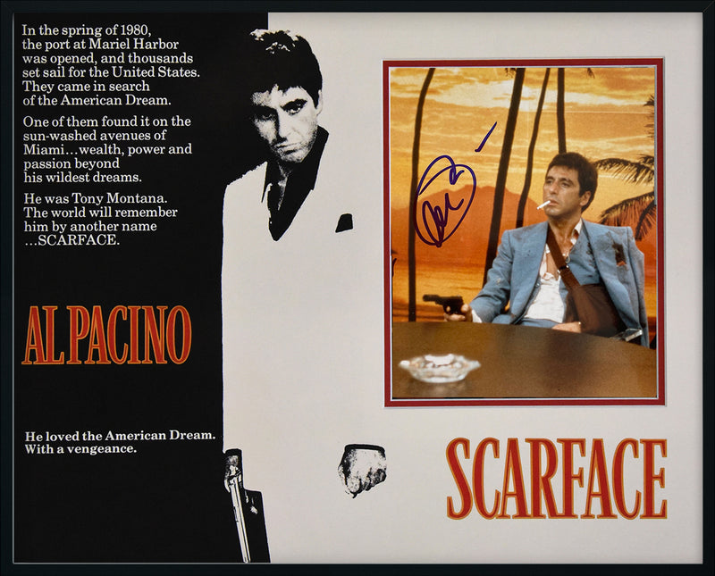 AL PACINO autographed "SCARFACE" 16x20 display