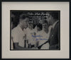 PRESIDENT BILL CLINTON autographed "Clinton meets Kennedy" 12x14 glass etched display