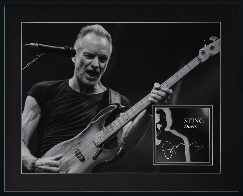 STING autographed "Duets" 16x20 display
