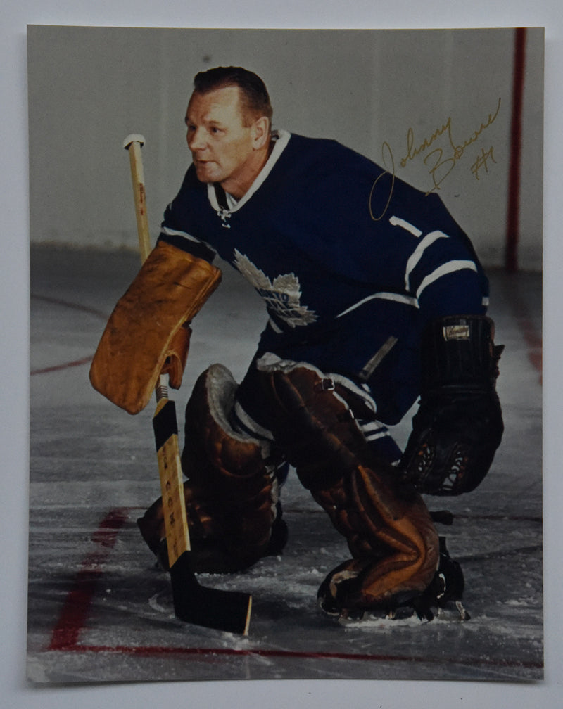 JOHNNY BOWER autographed "Toronto Maple Leafs" 8x10 photo