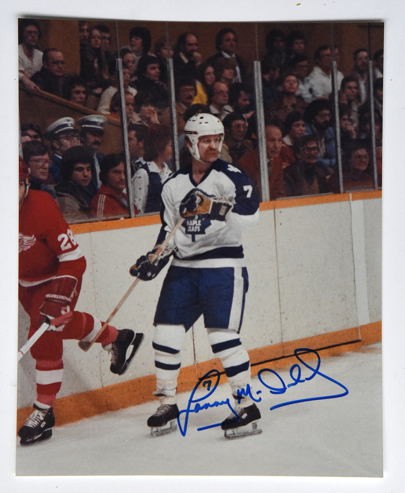LANNY MacDONALD autographed "Toronto Maple Leafs" 8x10 photo