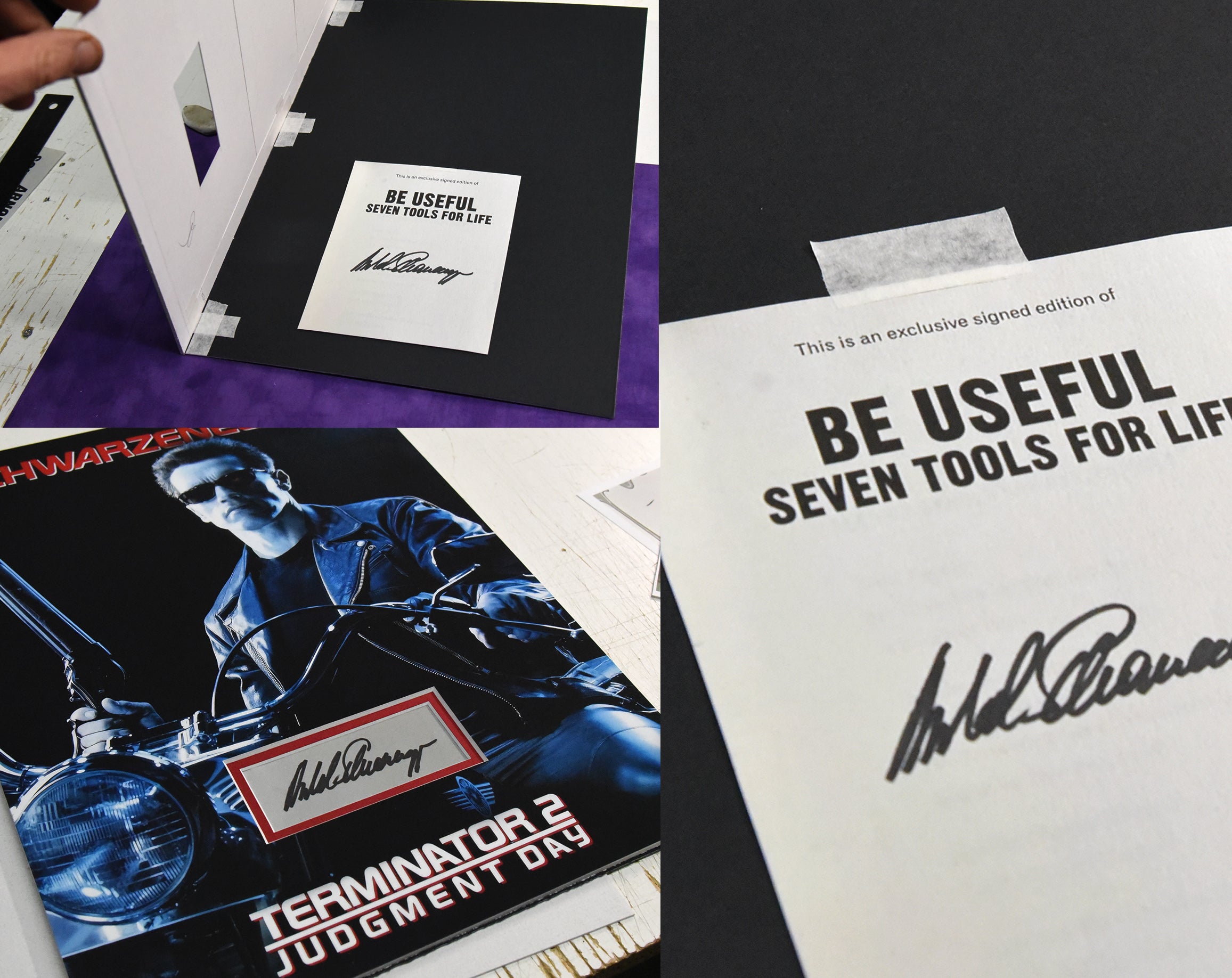 AUTOGRAPHED SIGNED Arnold Schwarzenegger Be Useful Seven Tools Life Book IN  HAND