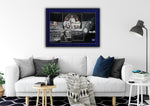 APOLLO 11 "Moon Landing" 27x38 display autographed by NEIL ARMSTRONG, BUZZ ALDRIN, AND MICHAEL COLLINS