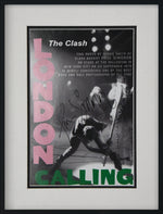 THE CLASH "London Calling" 12x16 glass etched display autographed by PAUL SIMONON