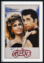 GREASE movie poster autographed by OLIVIA NEWTON-JOHN and JOHN TRAVOLTA 16x22 display