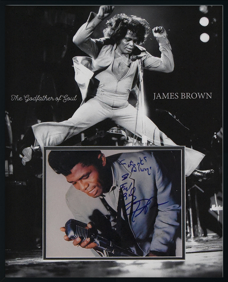 JAMES BROWN autographed "I Feel Good" 16x20 display