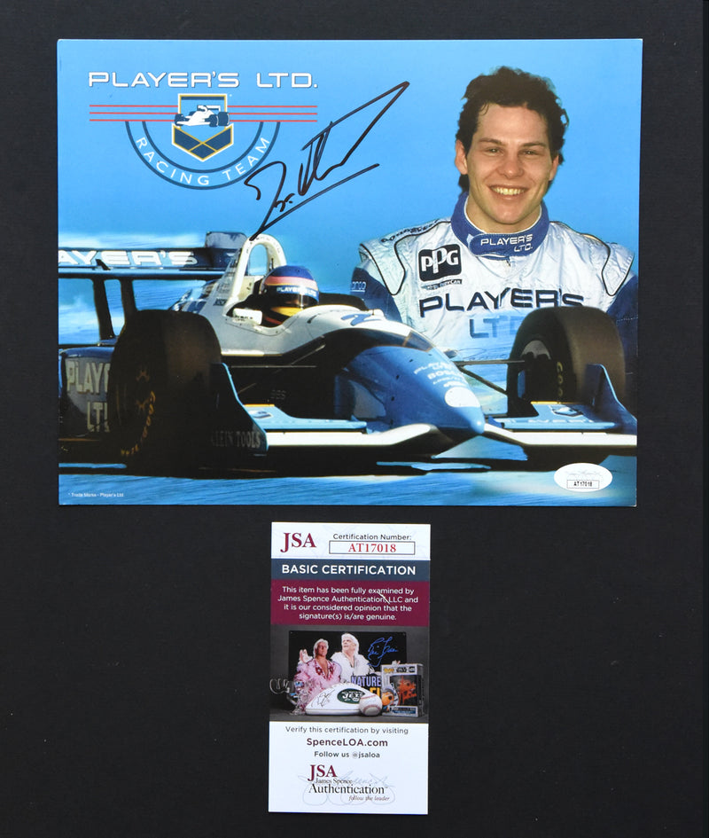 JACQUES VILLENEUVE autographed "INDY 500" 16x18 display