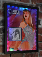 TAYLOR SWIFT "ERAS TOUR" 12x16 custom mat and lighted frame display for YOUR signed CD cover