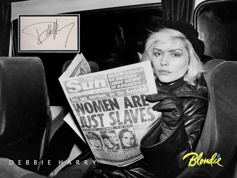 DEBBIE HARRY autographed "BLONDIE" 12x16 custom mat with book page signature