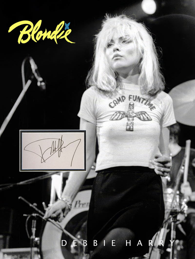 DEBBIE HARRY autographed "BLONDIE" 12x16 custom mat with book page signature