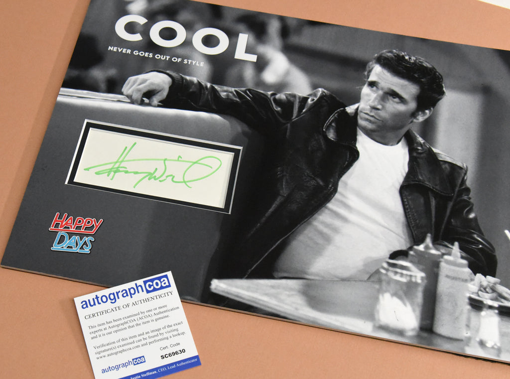 HENRY WINKLER autographed "COOL" 12x16 custom mat with book page signature