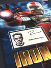 12X16 custom "IRON MAN" mat for ROBERT DOWNEY JR. autographed book page