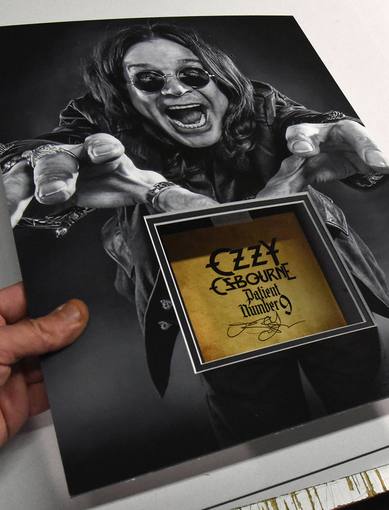 OZZY OSBOURNE autographed "Patient No. 9" 12x16 custom mat with CD insert signature