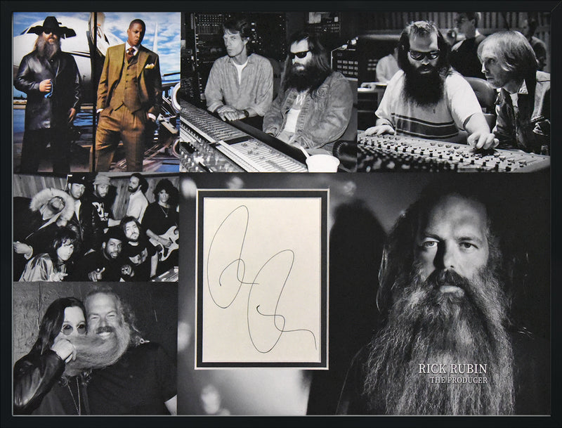 RICK RUBIN autographed "The Producer" 12x16 custom mat with book page signature