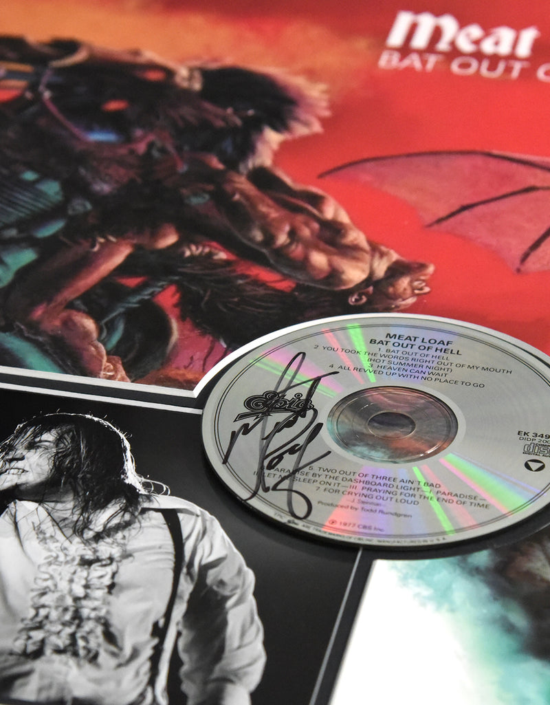 MEAT LOAF autographed "Bat Out Of Hell" 16x20 CD display