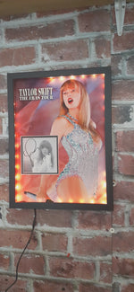 TAYLOR SWIFT "ERAS TOUR" 12x16 custom mat and lighted frame display for YOUR signed CD cover