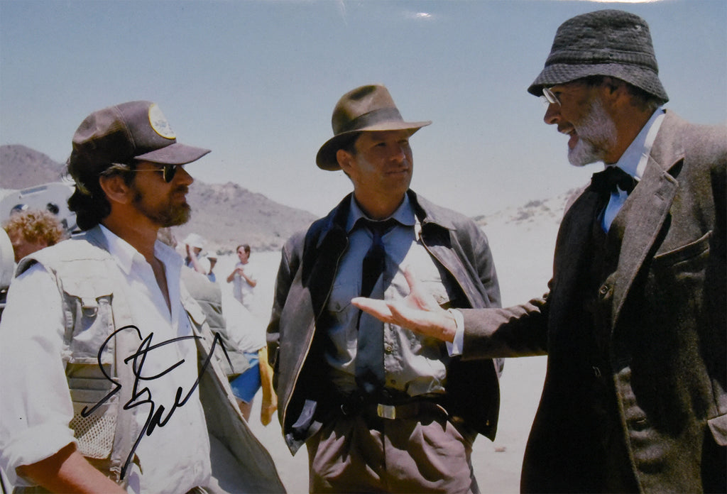 STEVEN SPIELBERG autographed "Indiana Jones" 13x19 inch photo