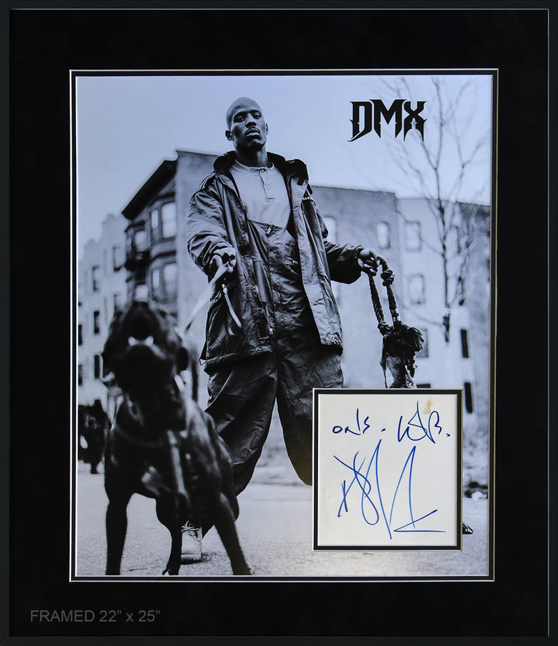 DMX autographed 22x25 display