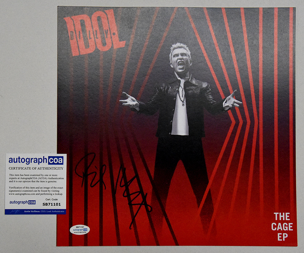 BILLY IDOL autographed "The Cage" 16x20 display