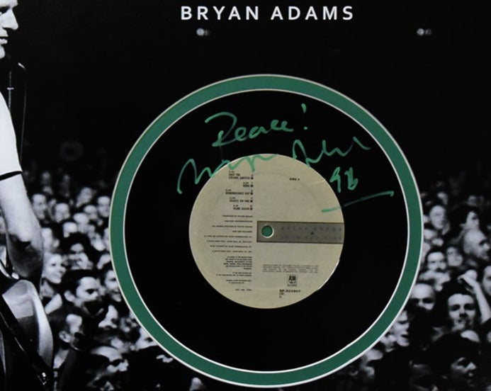 BRYAN ADAMS autographed vinyl 20x24 display