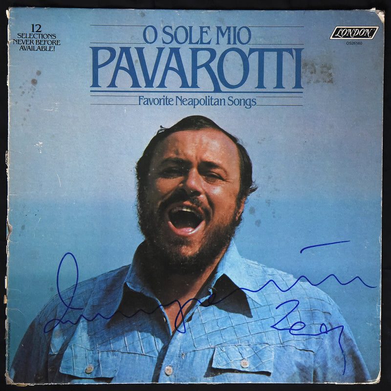 LUCIANO PAVAROTTI autographed "O Sole Mio"
