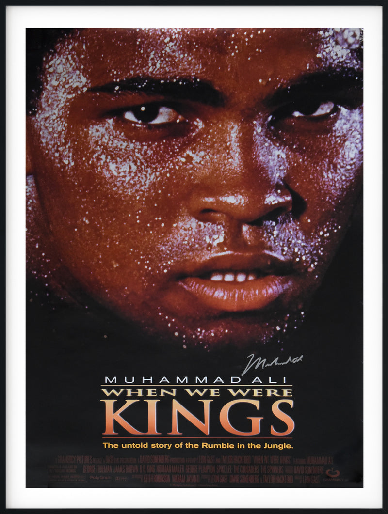 MUHAMMAD ALI autographed "When We Were Kings" movie poster