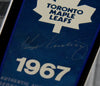 TORONTO MAPLE LEAFS 1967 Stanley Cup banner 20x23 display autographed by Captain GEORGE ARMSTRONG