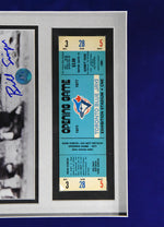 TORONTO BLUE JAYS "1977 Opening Day" 14x20 display featuring TICKET and BILL SINGER autograph