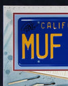 CHEECH and CHONG autographed MUF DVR license plate 20x22 display