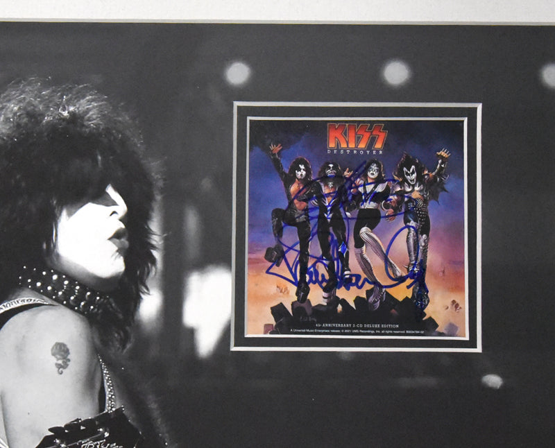 KISS autographed DESTROYER 16x20 display by GENE SIMMONS and PAUL STANLEY