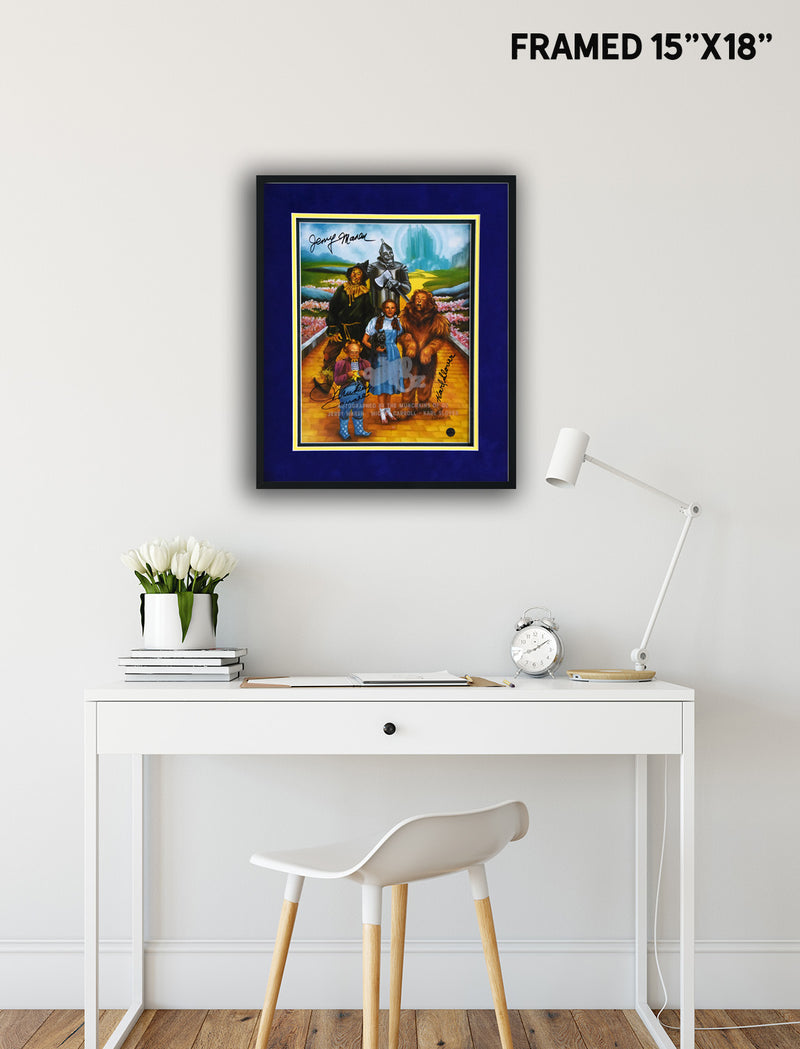 WIZARD OF OZ autographed 15x18 framed display