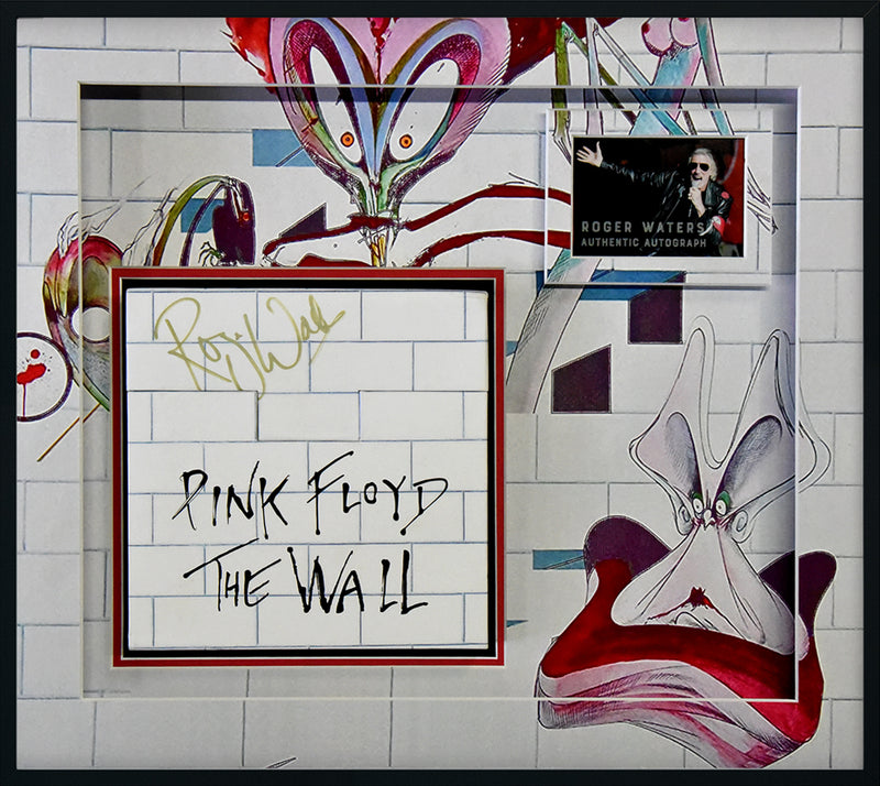 ROGER WATERS autographed "The Wall" 16x18 shadowbox display