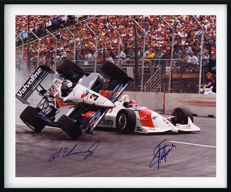 AL UNSER JR. and EMERSON FITTIPALDI autographed "1992 Vancouver Indy" 16x20 photo