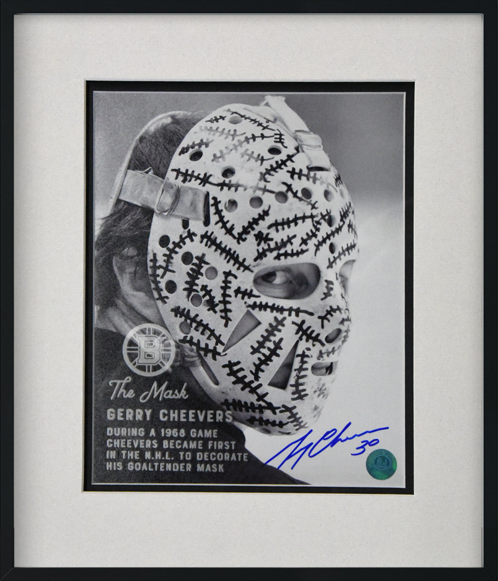 Gerry Cheevers Signed Full-Size Throwback Goalie Mask Inscribed The Mask  (Schwartz COA)