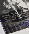 MAURICE RICHARD autographed "Stanley Cup Champion" 12x14 glass etched display