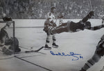 BOBBY ORR autographed "Flying Goal" 8x12 photo