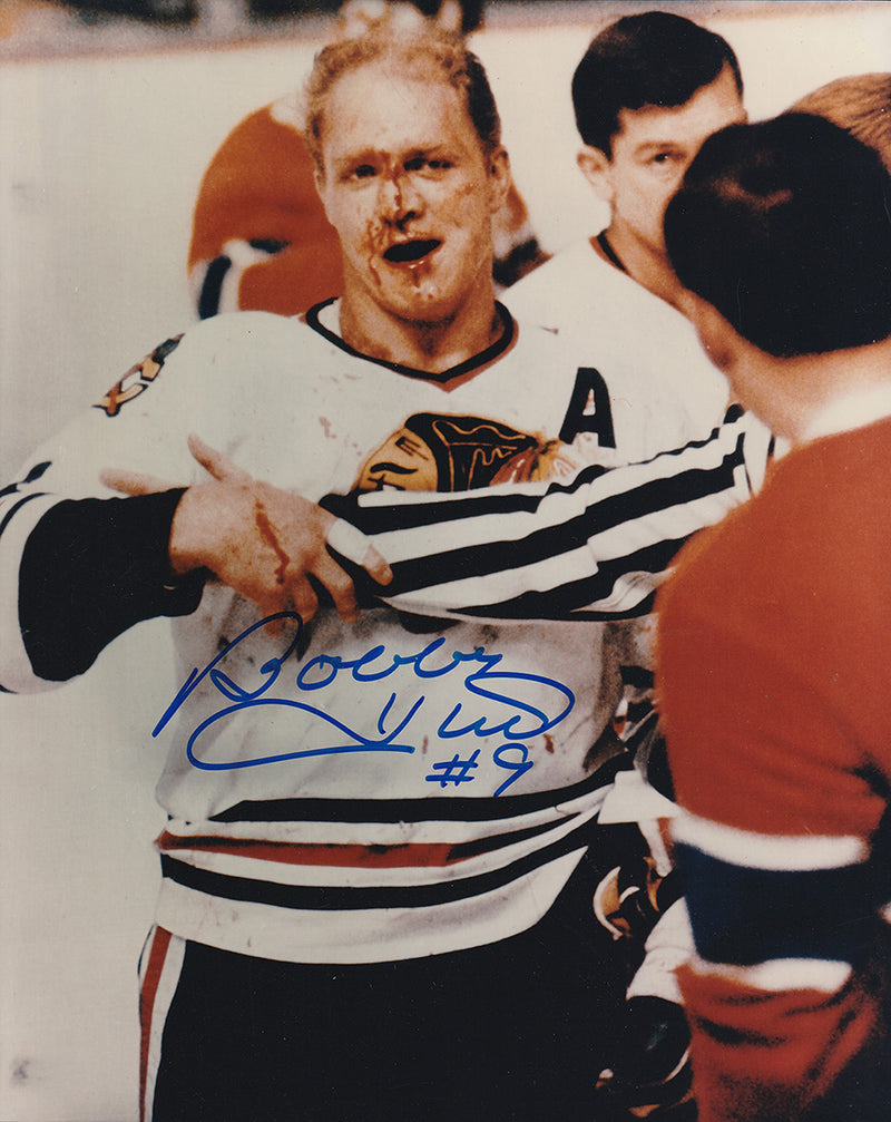 BOBBY HULL autographed "Blood Fight" 8x10 photo