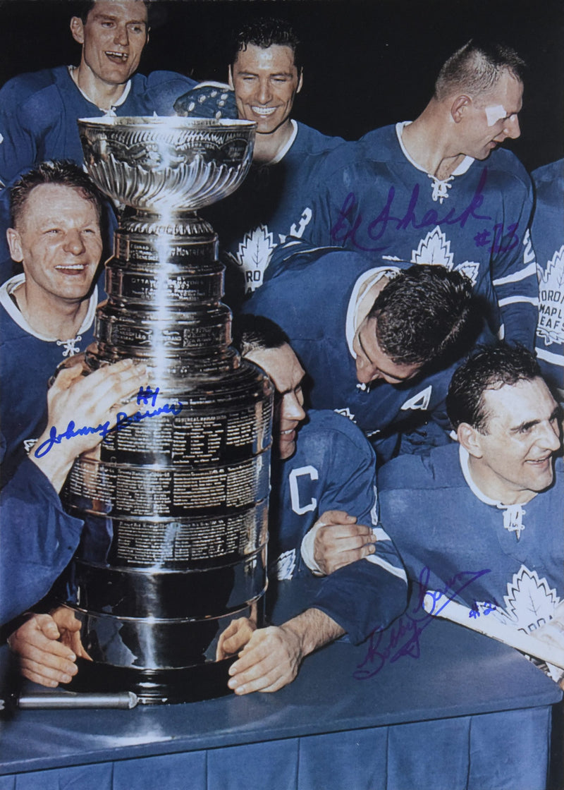 TORONTO MAPLE LEAFS autographed "1964 Stanley Cup Champions" 15x17 display