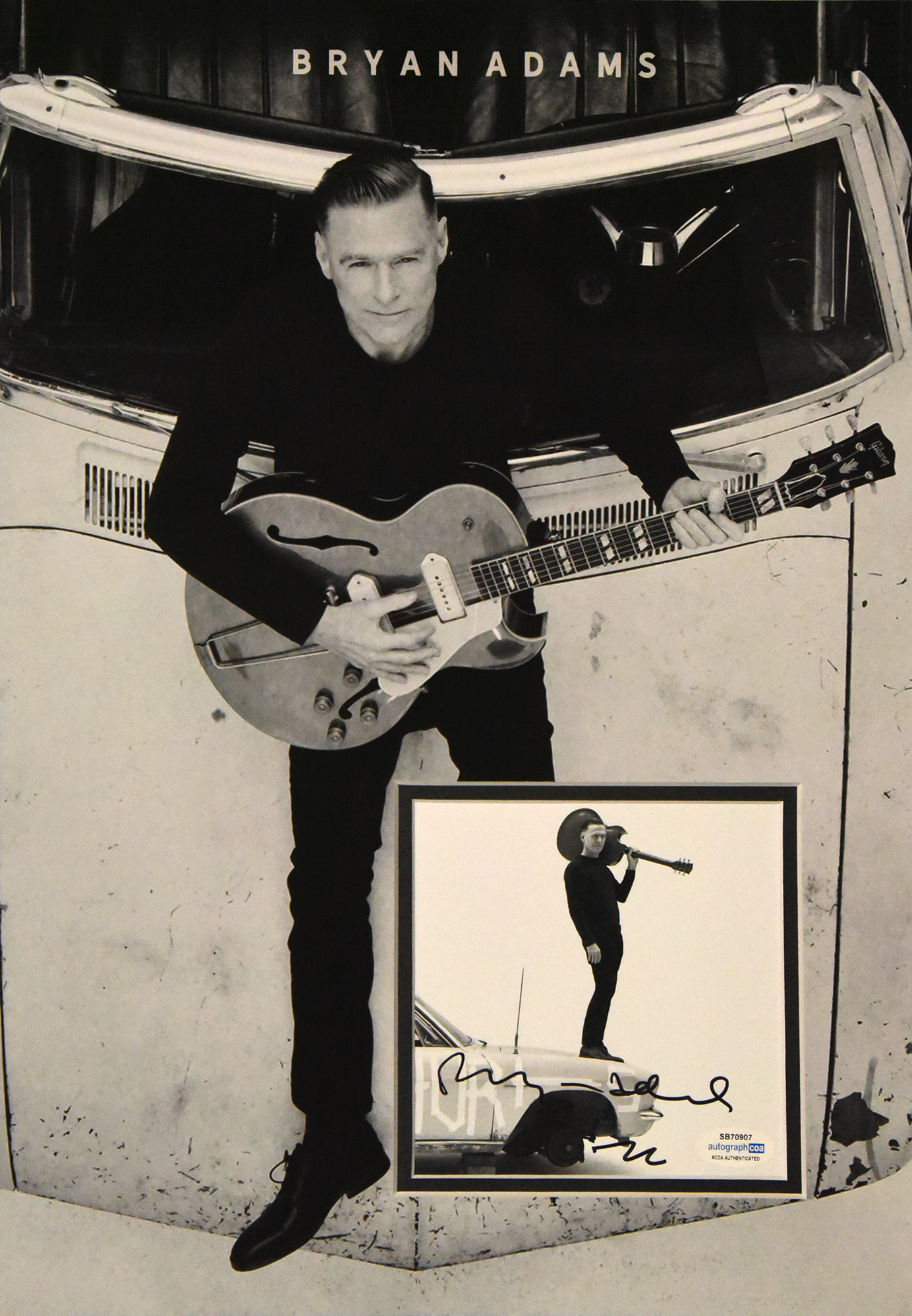 BRYAN ADAMS custom 12×16 mat for signed CD insert