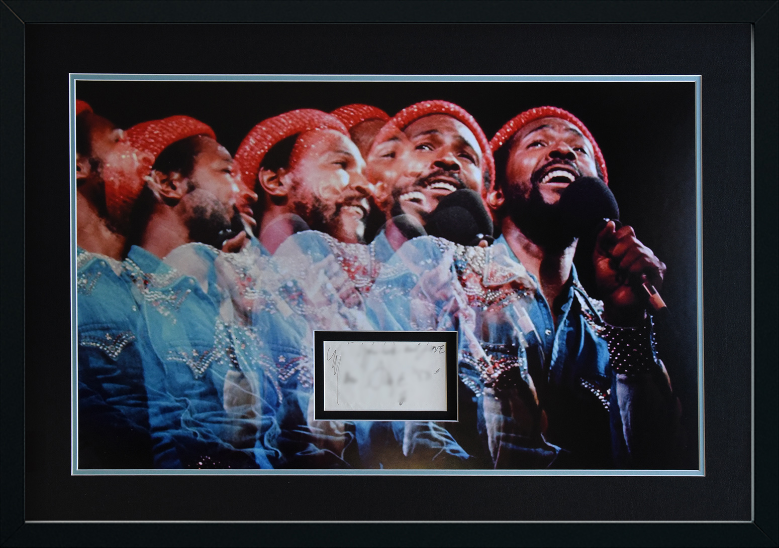 MARVIN GAYE custom 22×34 mat for cut autograph
