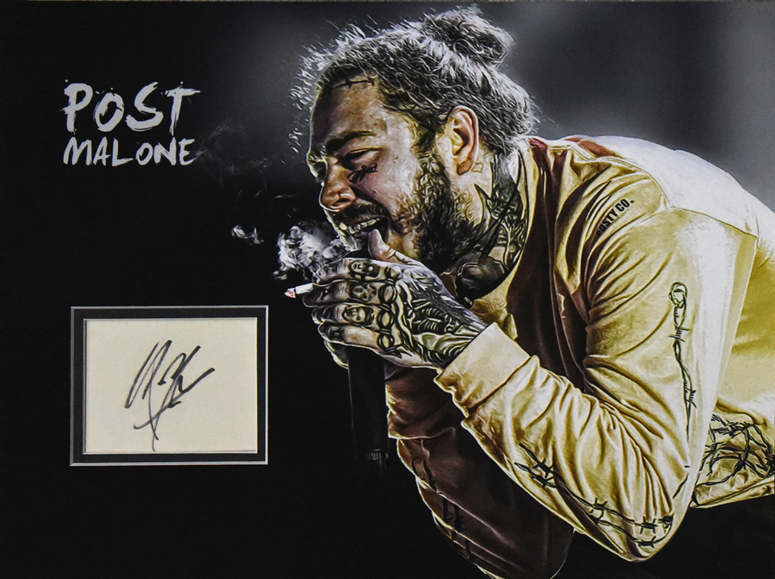 POST MALONE custom 12X16 mat for signed CD art card