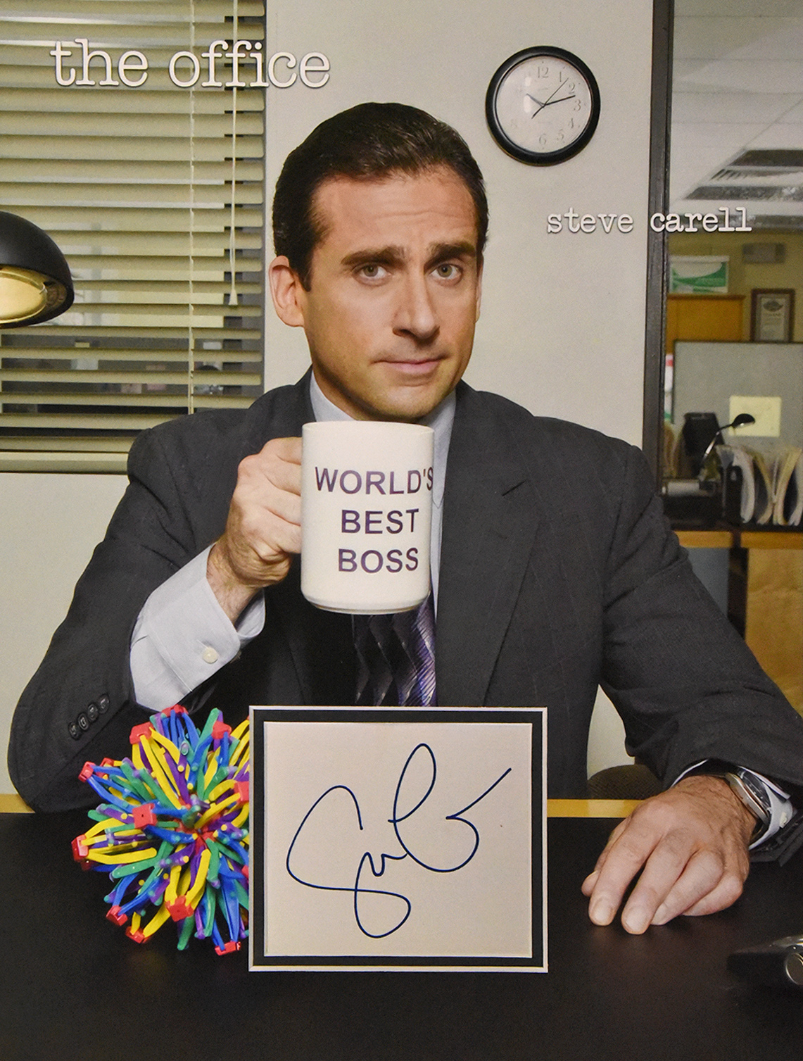 THE OFFICE custom 12×16 mat for STEVE CARELL cut autograph
