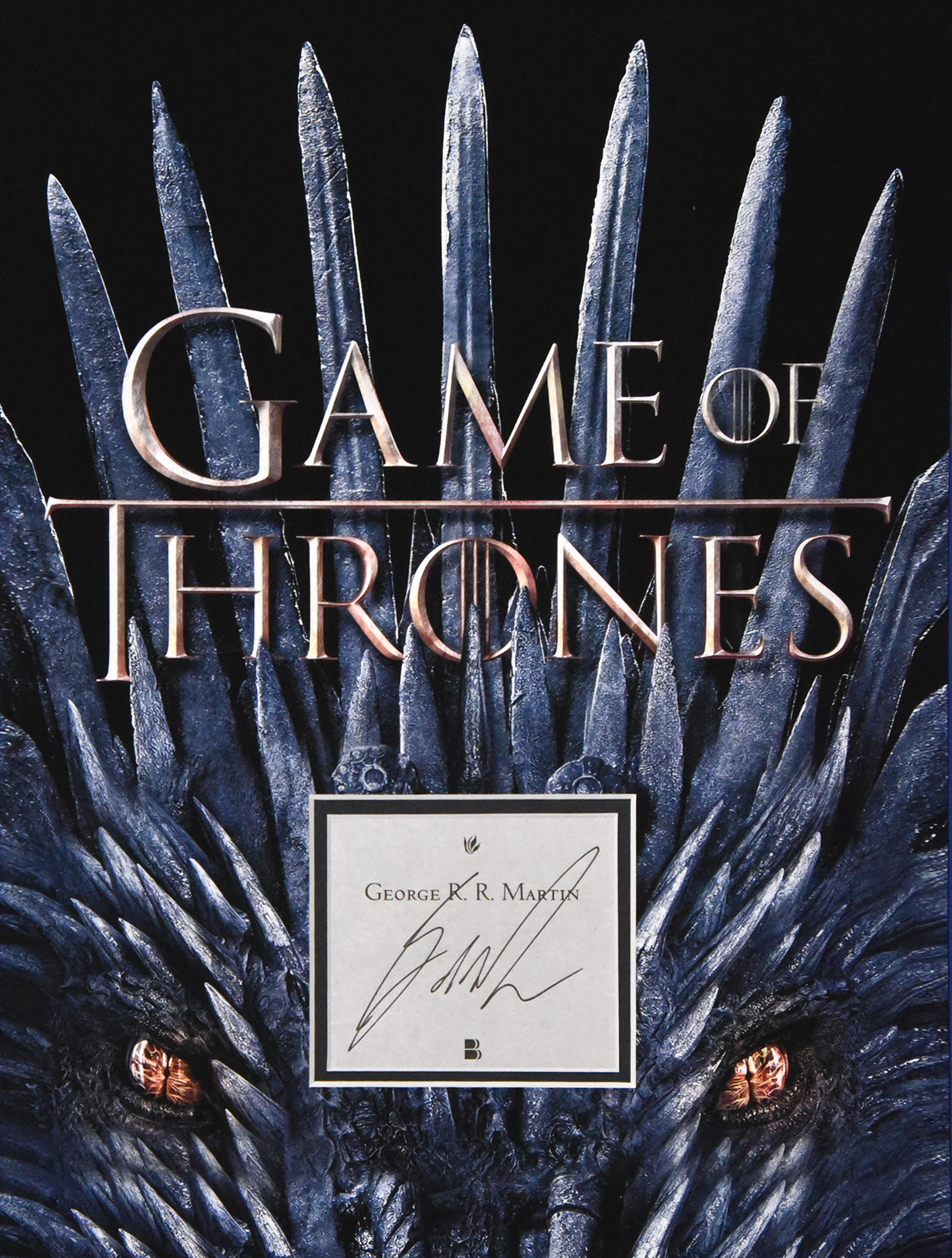 GAME OF THRONES custom 12×16 mat for GEORGE R.R. MARTIN autograph