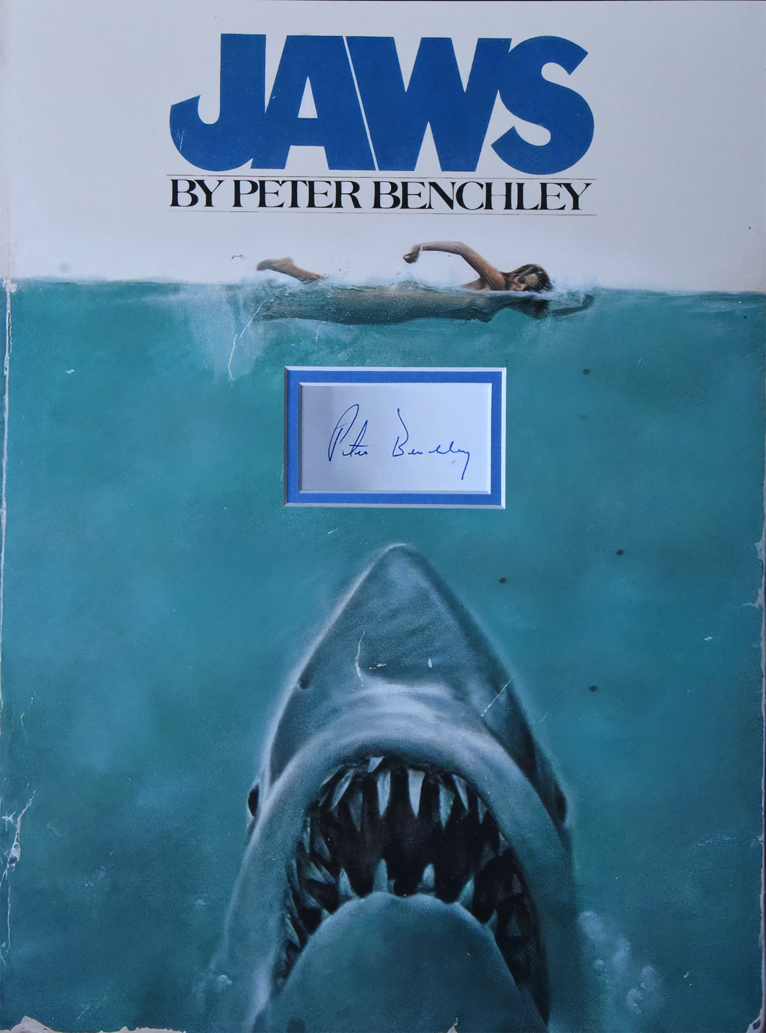 JAWS custom mats for signed cuts and 8×10 photos