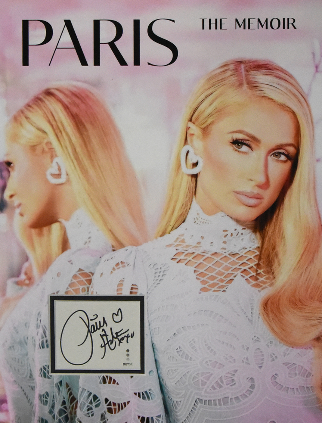 PARIS HILTON custom 12×16 mat for book page autograph