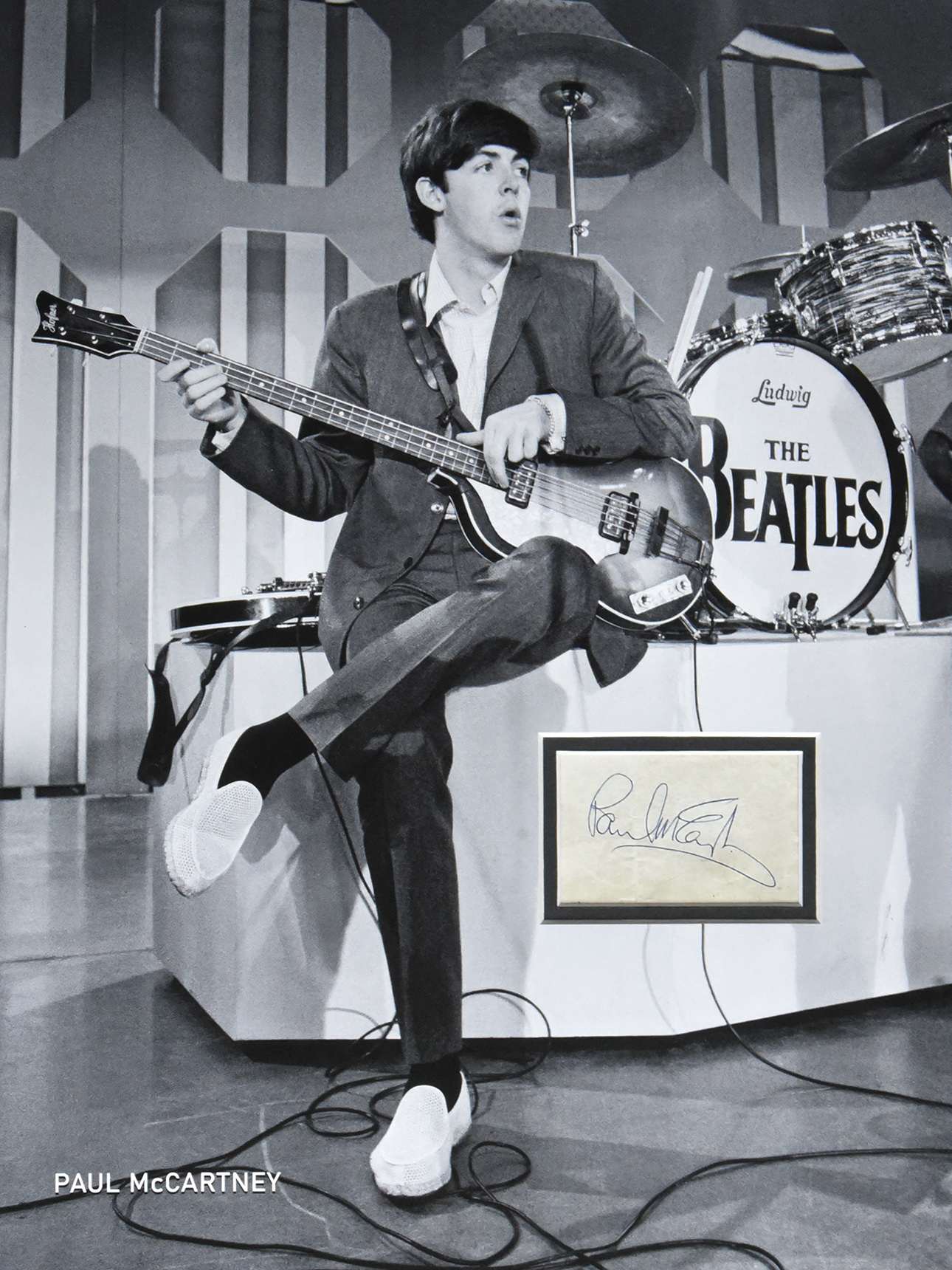 PAUL McCARTNEY custom 12×16 mat for cut autograph