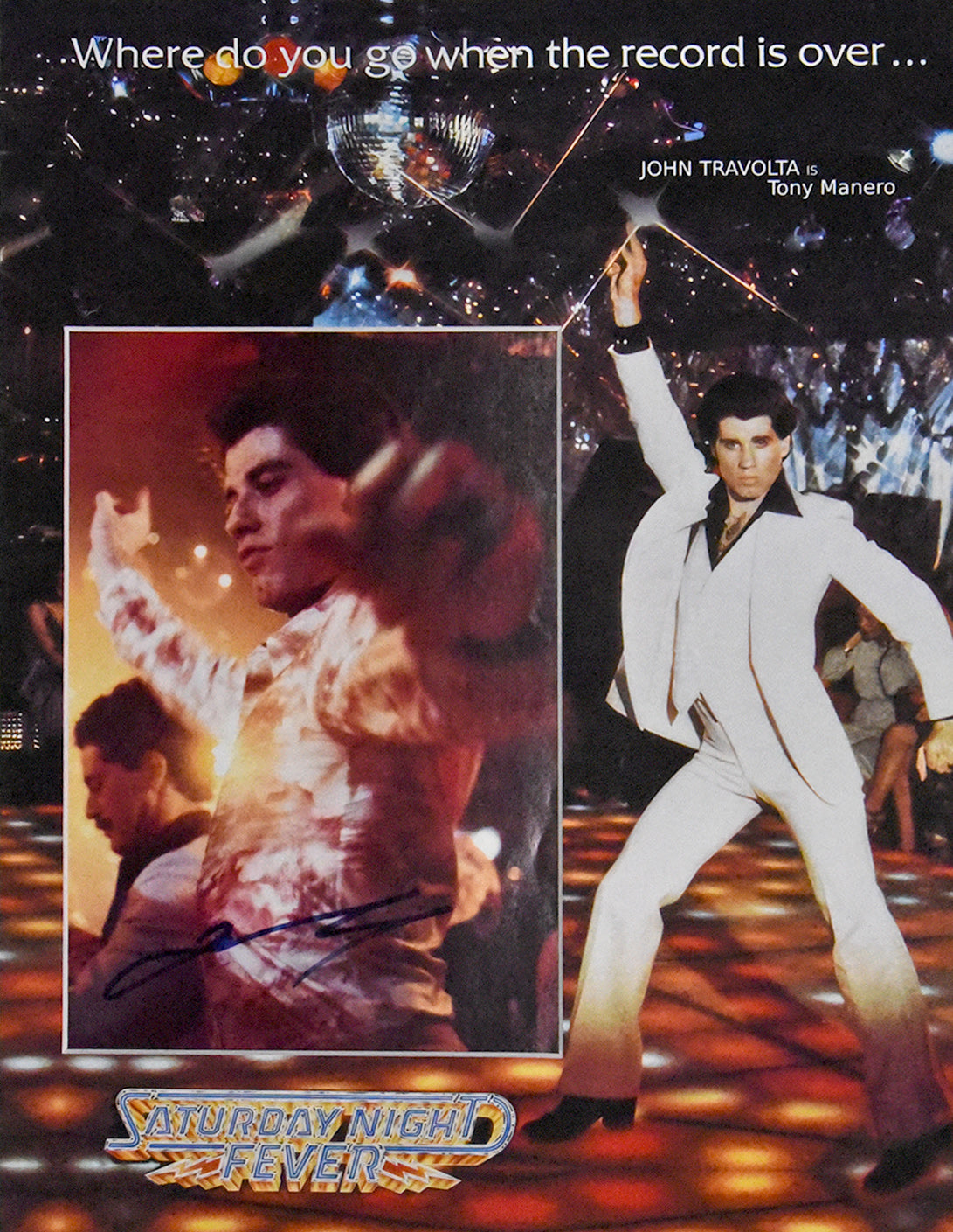 SATURDAY NIGHT FEVER custom 12×16 mat for signed JOHN TRAVOLTA vintage magazine page